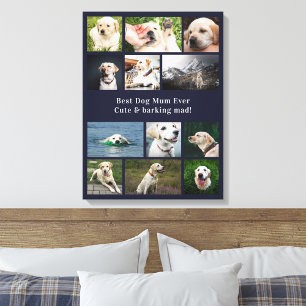 Toile Meilleure Maman de Chien Photo Collage