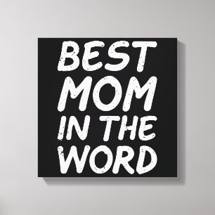 Toile Meilleure Maman du Monde Grand-mère Fête des Mère