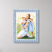Toile Meilleure maman Jamais Blue Photo Coeurs (Recto)