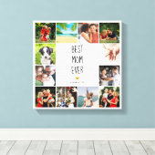 Toile Meilleure maman Jamais Gold Heart Photo Collage (Insitu (Plancher de Bois))