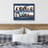 Toile Meilleure maman jamais personnalisable Navy Blue P (Insitu(Chambre))
