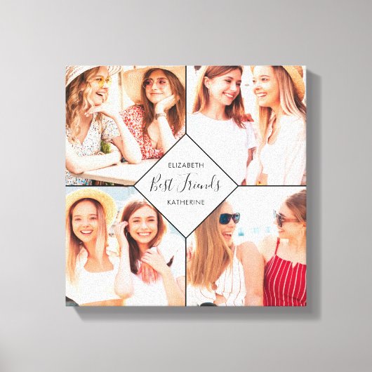 Toile Meilleures Amies Meilleures Copines Nom Collage Ph (Recto)