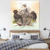Toile Meilleures heures de la journée à la chasse, GSP (Insitu(Chambre))