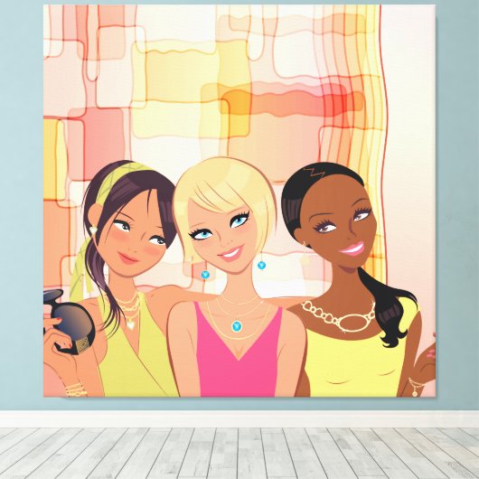 Toile Meilleurs Amis BFF Wrapper Canvas (Insitu (Plancher de Bois))