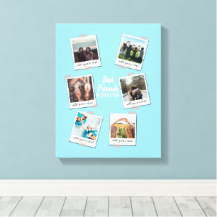 Toile Meilleurs amis personnalisés 6 Photo Collage perso