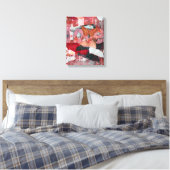 Toile Mélange d'art médiatique rouge amour papillon (Insitu(Chambre))