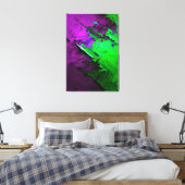 Toile Mélange génial de vert et de violet abstrait (Insitu(Chambre))