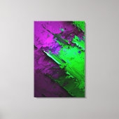 Toile Mélange génial de vert et de violet abstrait (Recto)