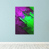 Toile Mélange génial de vert et de violet abstrait (Insitu (Plancher de Bois))