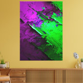 Toile Mélange impressionnant de vert et de violet abstra (Insitu(Salon))