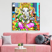 Toile Melbourne Graffiti Street Art Ganesh Elephant Neon (Insitu(Salon))
