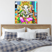 Toile Melbourne Graffiti Street Art Ganesh Elephant Neon (Insitu(Chambre))