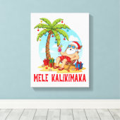 Toile Mele Kalikimaka Santa Christmas (Insitu (Plancher de Bois))
