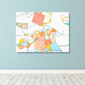 Toile Melon, rose et aqua abstrait (Insitu (Plancher de Bois))