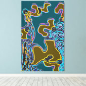 Toile Melting Memphis Vibes II (Insitu (Plancher de Bois))