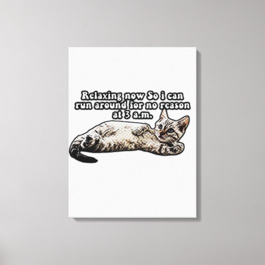 Toile Mème de chat amusant pour les chatons et les propr (Recto)