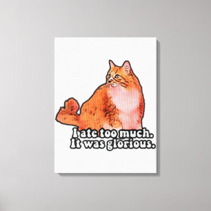 Toile Mème de chat grincheux pour les amateurs de chat e