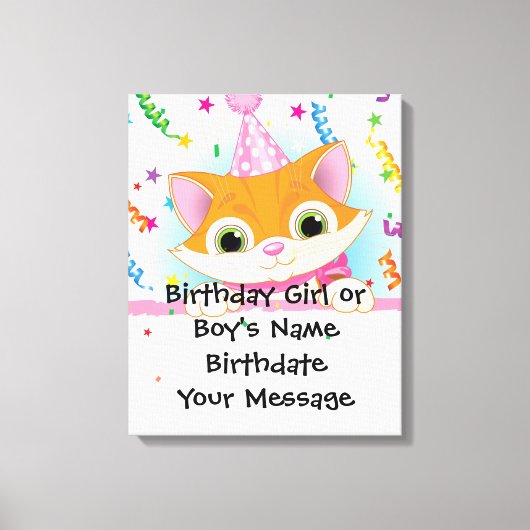 Toile Méménite d'anniversaire de Kitten (Recto)