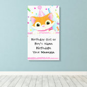 Toile Méménite d'anniversaire de Kitten (Insitu (Plancher de Bois))