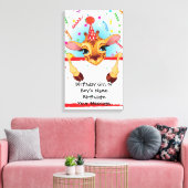 Toile Méménite d'anniversaire de la Giraffe (Insitu(Salon))