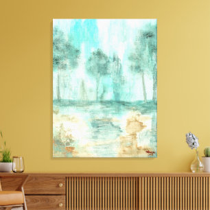 Toile Mémoire, Arbres de Paysage Abstrait Peinture Artis