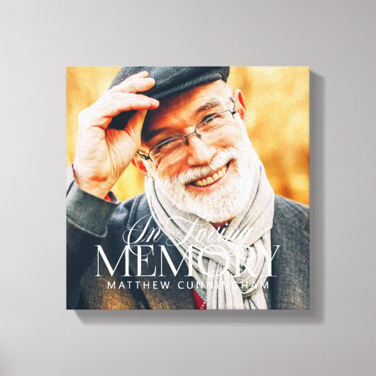 Toile Memorial Love Simple Photo moderne (Recto)