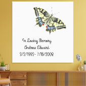 Toile Mémorial Papillon Personnalisé (Insitu(Salon))