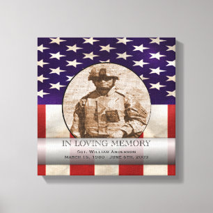 Toile Mémorial personnalisé par coutume militaire
