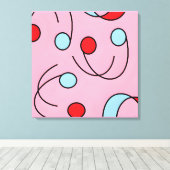 Toile Memphis Design Drupes (Insitu (Plancher de Bois))