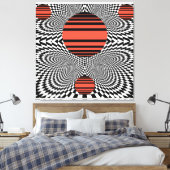 Toile Memphis OpArt (Insitu(Chambre))