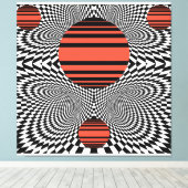 Toile Memphis OpArt (Insitu (Plancher de Bois))