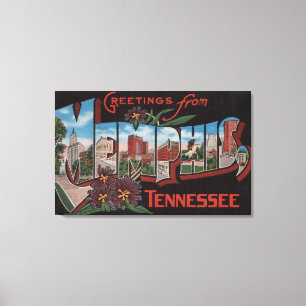 Toile Memphis, Tennessee - grandes scènes 3 de lettre
