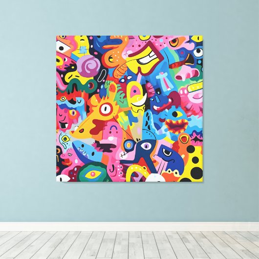 Toile Ménagerie (Insitu (Plancher de Bois))