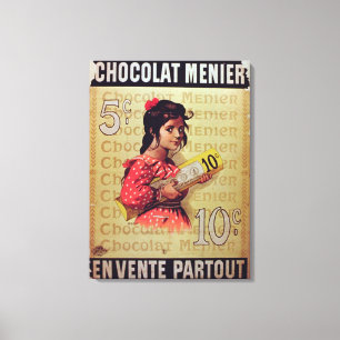 Toile "Menier Chocolat", en vente partout (lithium de