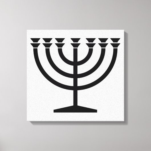Toile Menorah juive (symbole du judaïsme) (Recto)