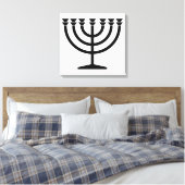 Toile Menorah juive (symbole du judaïsme) (Insitu(Chambre))