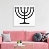 Toile Menorah juive (symbole du judaïsme) (Insitu(Salon))