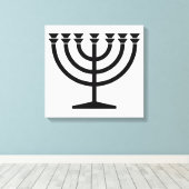 Toile Menorah juive (symbole du judaïsme) (Insitu (Plancher de Bois))