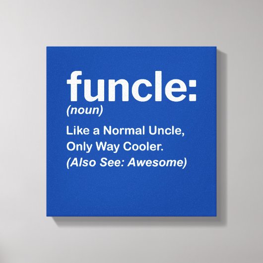 Toile Mens Funny Uncle Shirt Mens Funcle Définition du p (Recto)