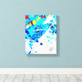 Toile Mentalmorphose Bleu Blanc Abstrait (Insitu (Plancher de Bois))