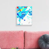 Toile Mentalmorphose Bleu Blanc Abstrait (Insitu(Salon))