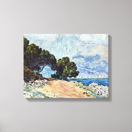 Toile Menton vu du Casquette Martin par Claude Monet (Recto)