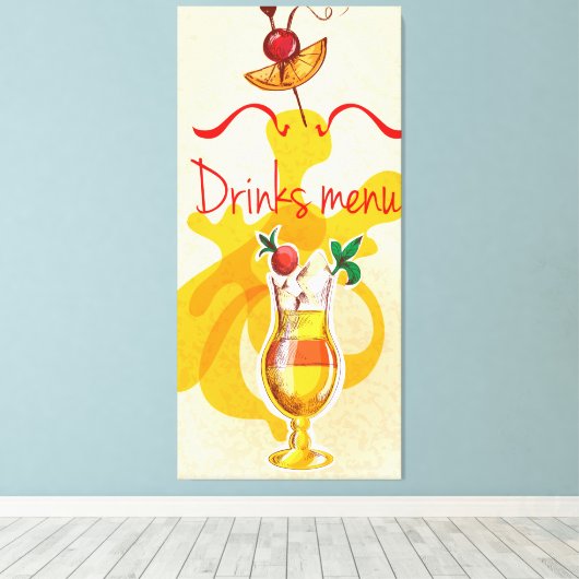 Toile Menu Boissons (Insitu (Plancher de Bois))