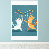 Toile Meow y Christmas Delight : Festive Cats Collection (Insitu (Plancher de Bois))