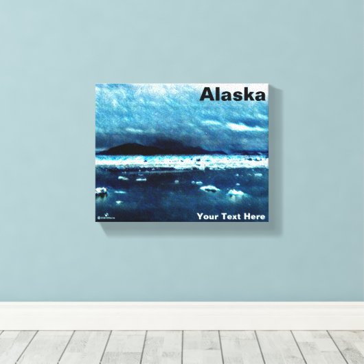 Toile Mer bleue froide (Insitu (Plancher de Bois))