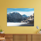 Toile Mer de brouillard et montagnes enneigées (Insitu(Salon))