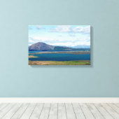 Toile Mer du matin islandais avec fermes dans un fjord (Insitu (Plancher de Bois))