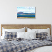 Toile Mer du matin islandais avec fermes dans un fjord (Insitu(Chambre))