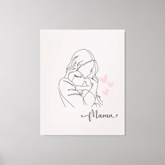 Toile Merci à tous les mamas (Recto)