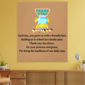 Toile Merci, Conducteur De Bus Scolaire. (Insitu(Salon))